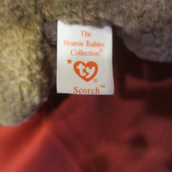 RARE VTG TY ORIGINAL BEANIE BABY "SCORCH" DRAGON 7/31/98 W/ERRORS - Picture 9 of 10